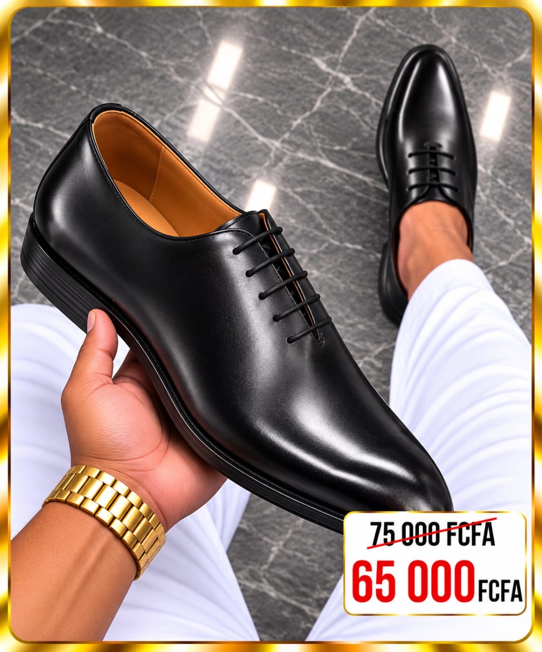Soulier matière en cuir