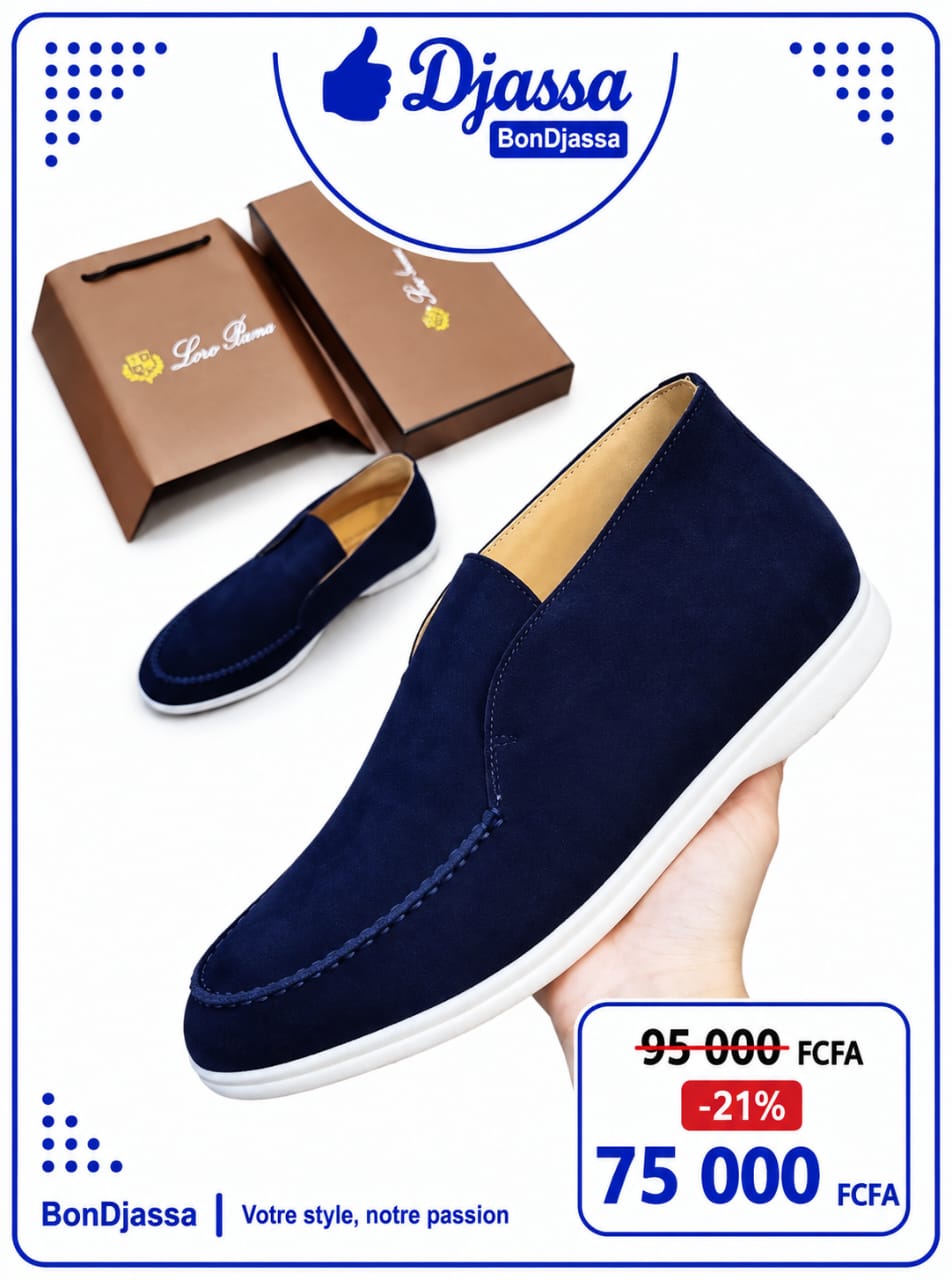 Loro pian matière cuir semelle gomme