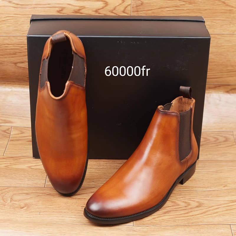 Soulier Botte En Cuir