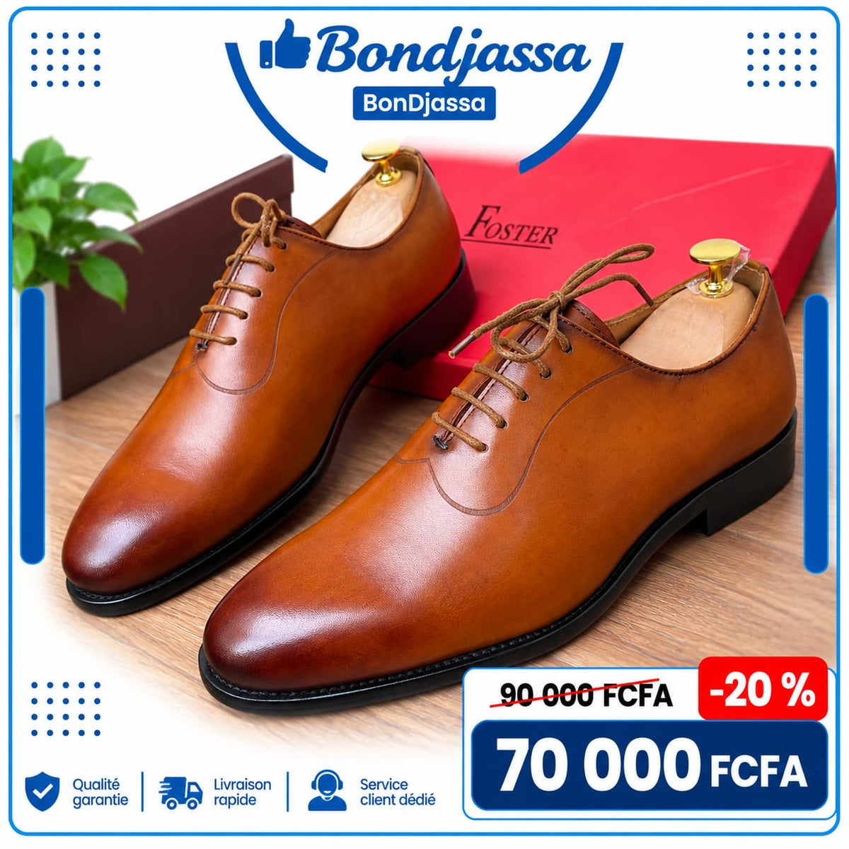 Soulier matière en cuir semelle gomme