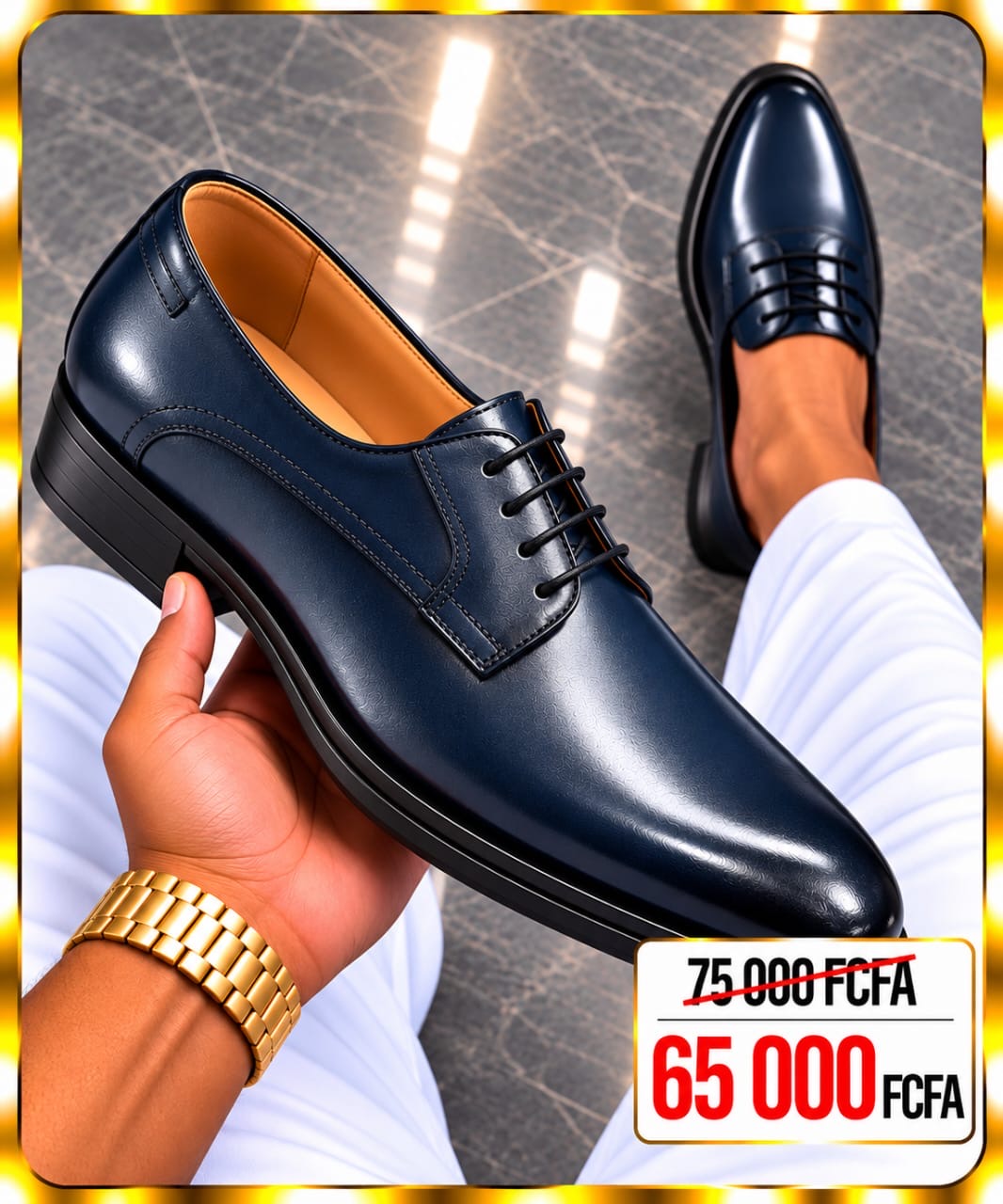 Soulier matière en cuir