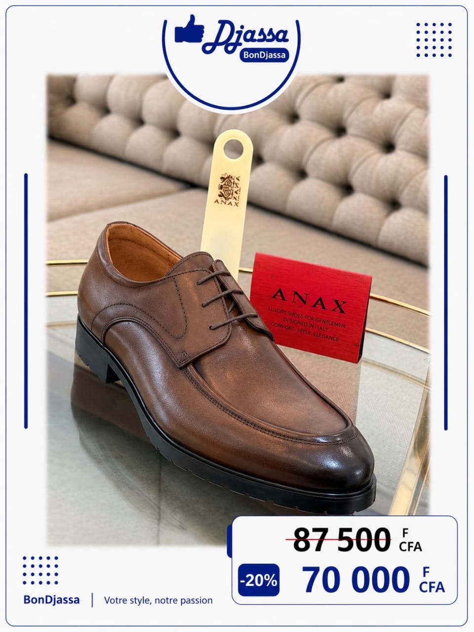 ANAX Lamarque italienne matière en cuir
