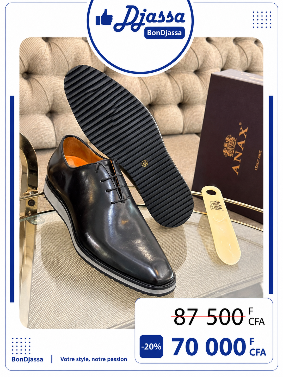 ANAX LAMARQUE Italienne MATIÈRE CUIR