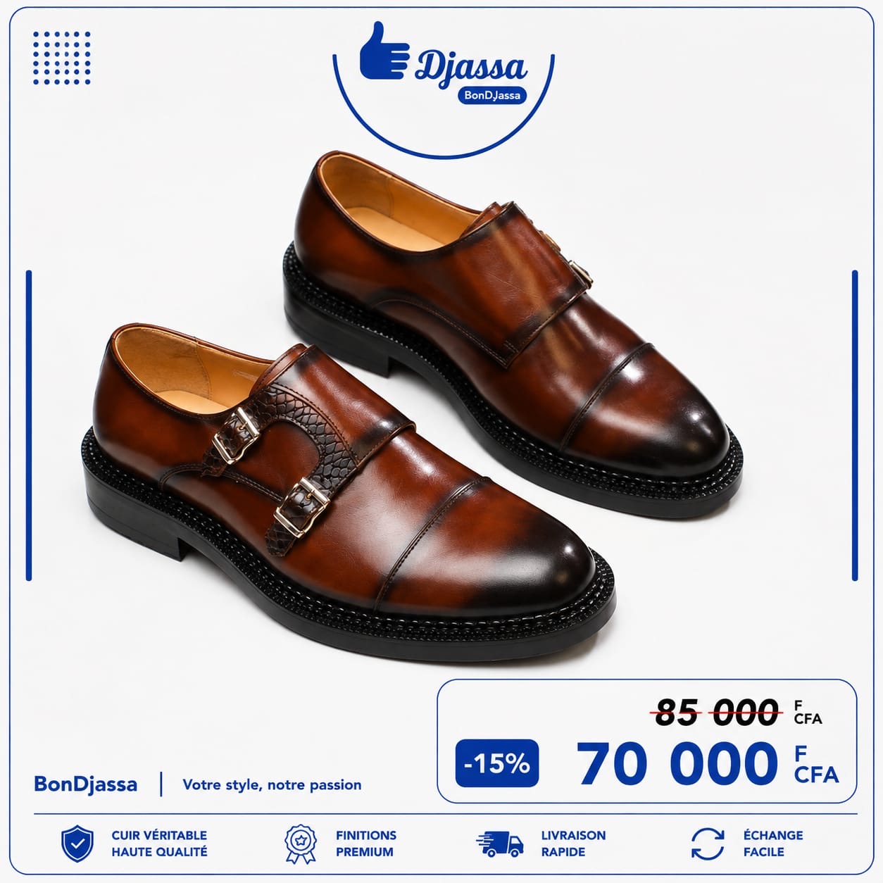 Soulier matière en cuir