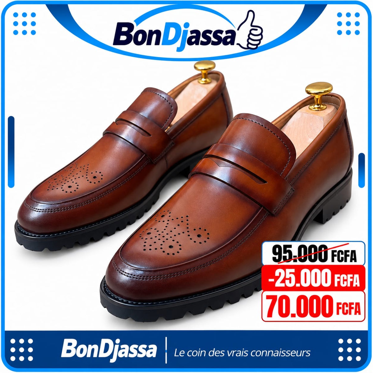 Mocassins matière en cuir