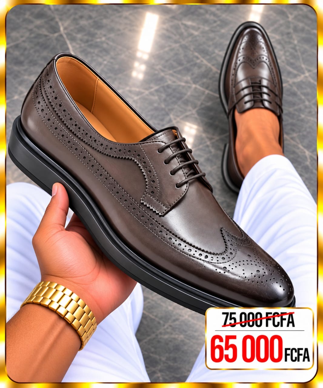 Soulier matière en cuir