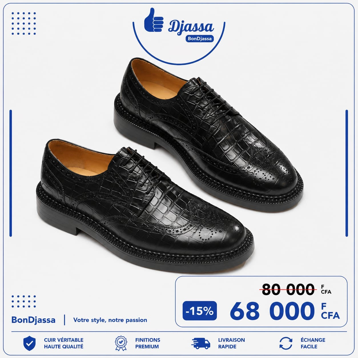 Soulier matière en cuir