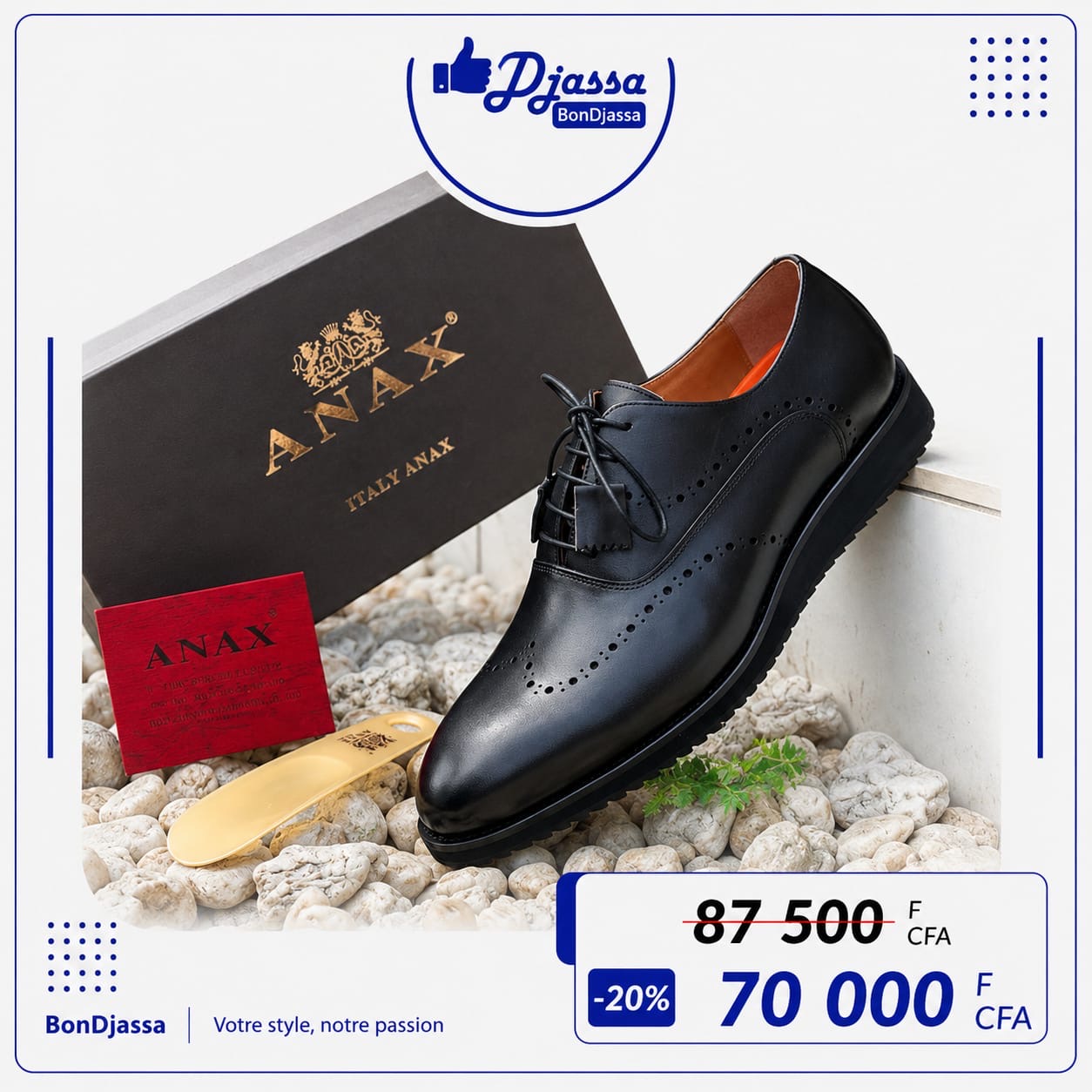 ANAX Lamarque italienne matière en cuir