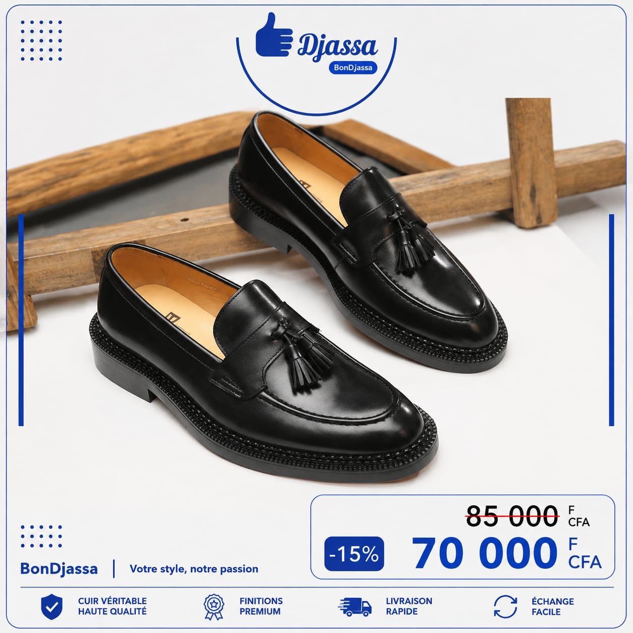 Soulier matière en cuir