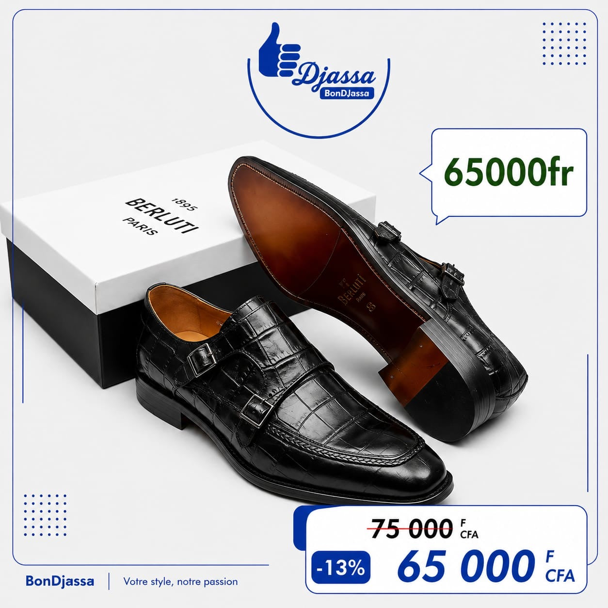 Soulier BERLUT! matière en cuir