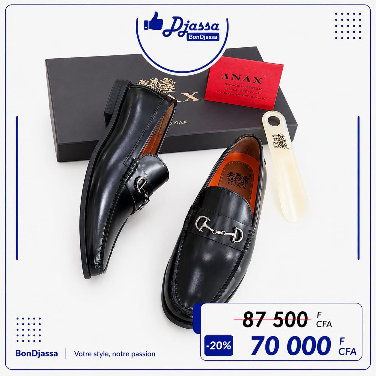 ANAX Lamarque italienne matière en cuir