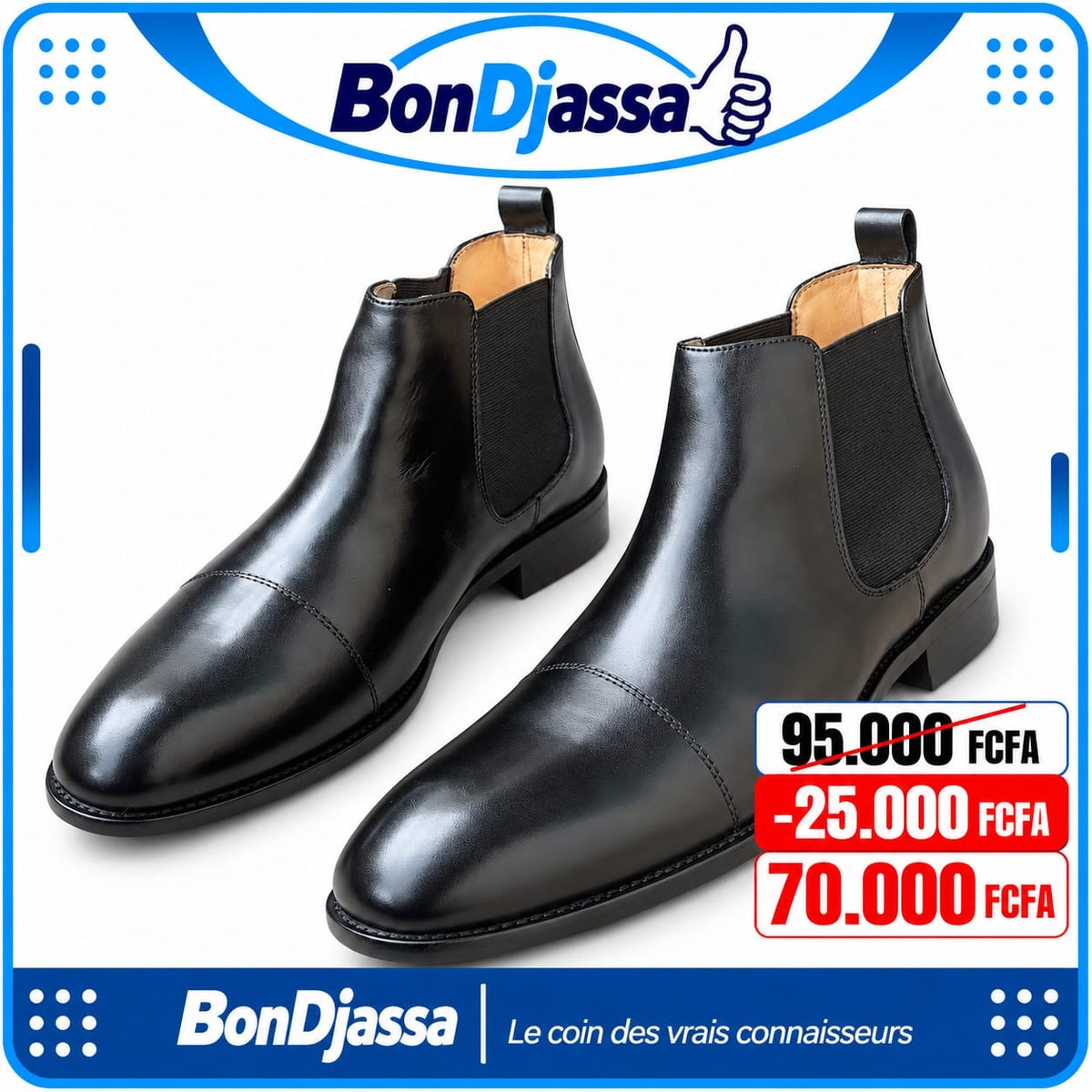 Botte matière en cuir