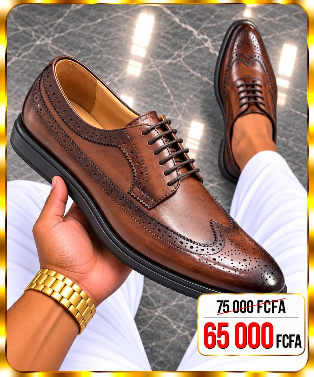 Soulier matière en cuir