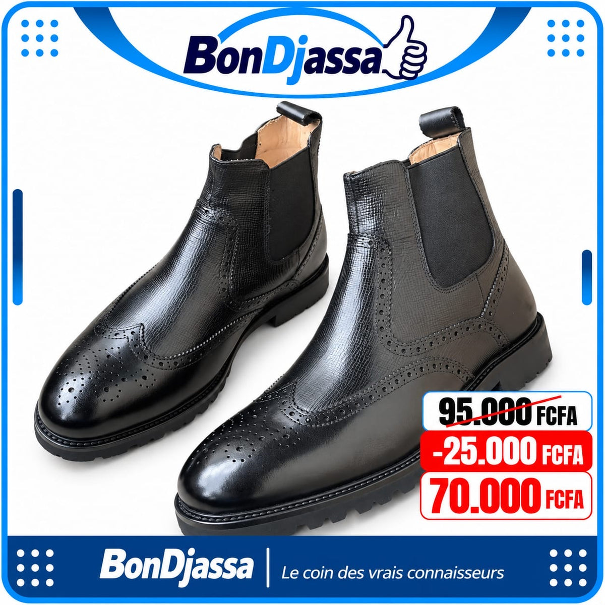 Bottes matière en cuir