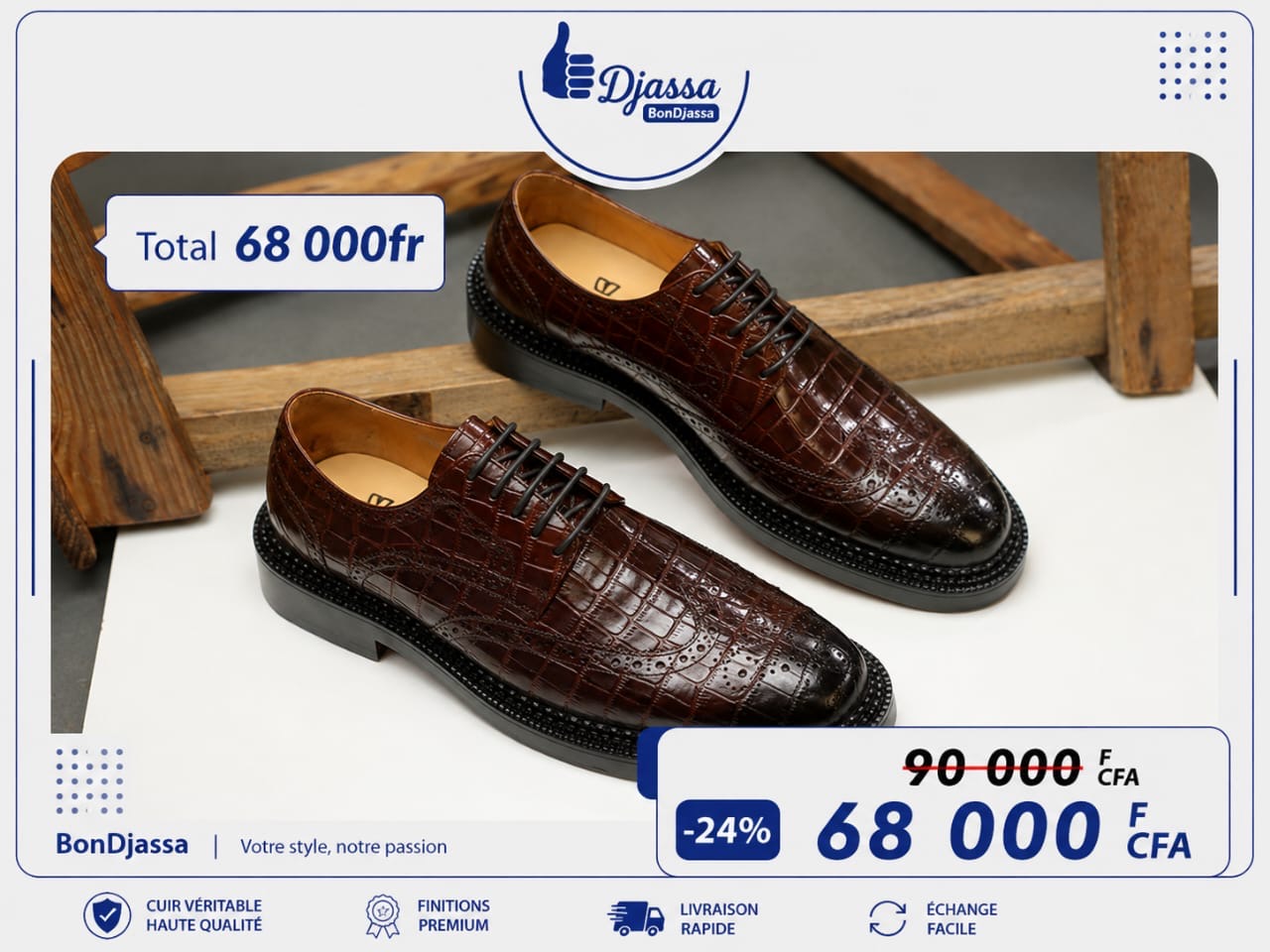 Soulier matière en cuir