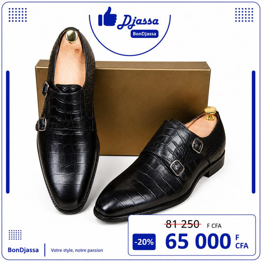 Soulier matière en cuir semelle gomme