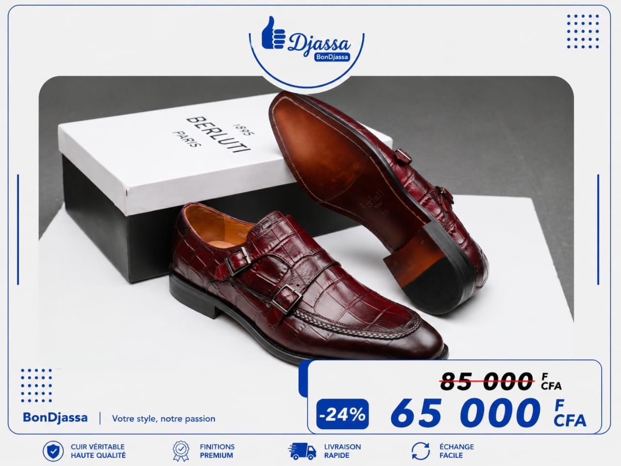 Soulier BERLUT! matière en cuir