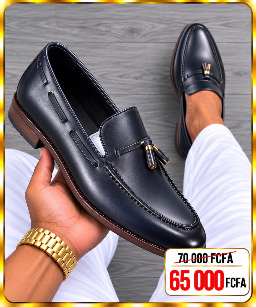 Soulier matière en cuir