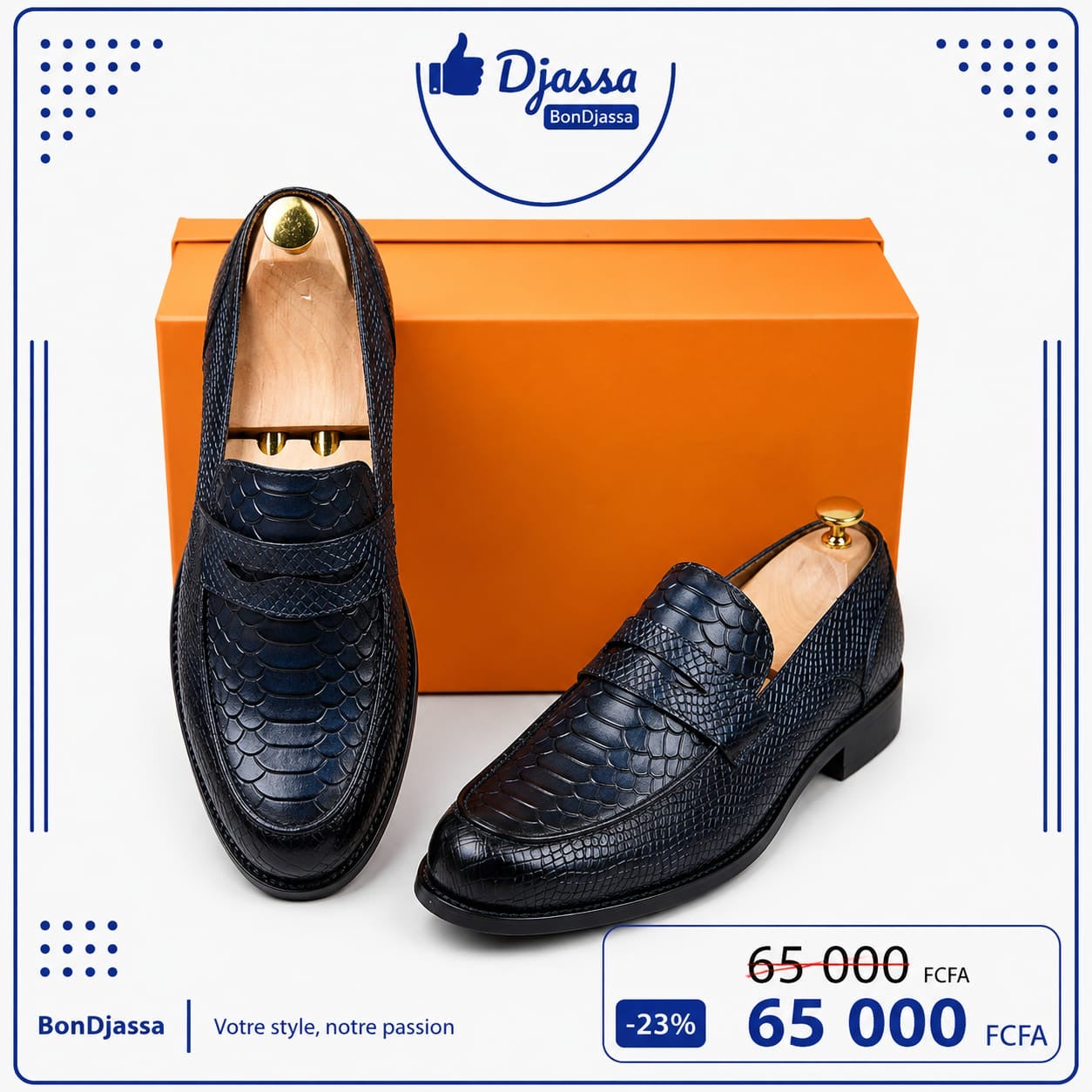 Mocassin matière en cuir