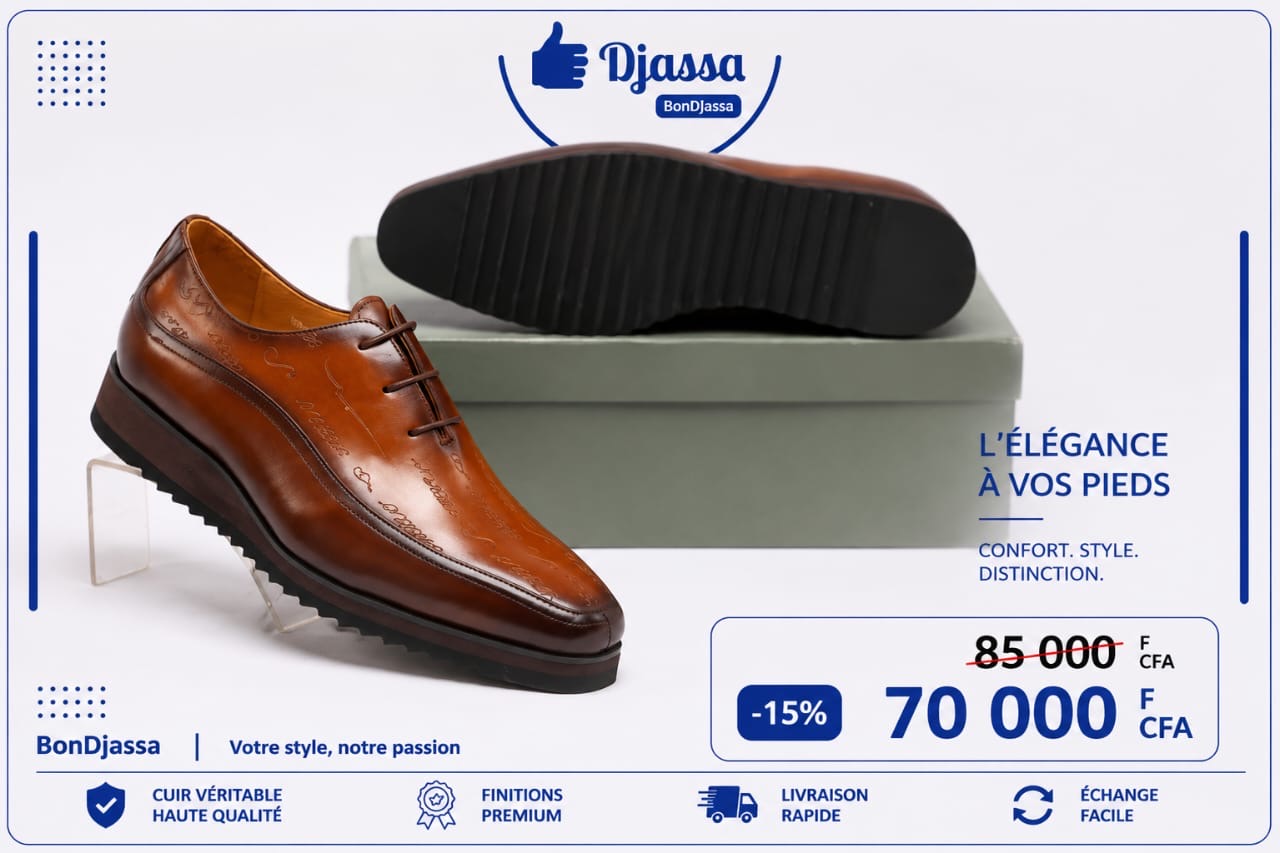 Mocassin matière en cuir semelle gomme