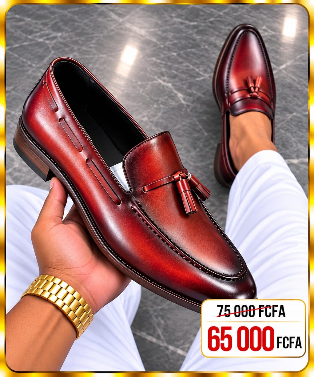 Soulier matière en cuir