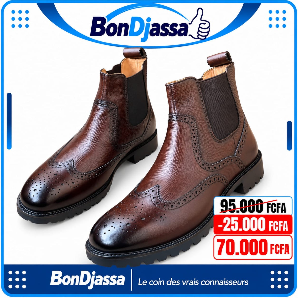 Botte matière en cuir