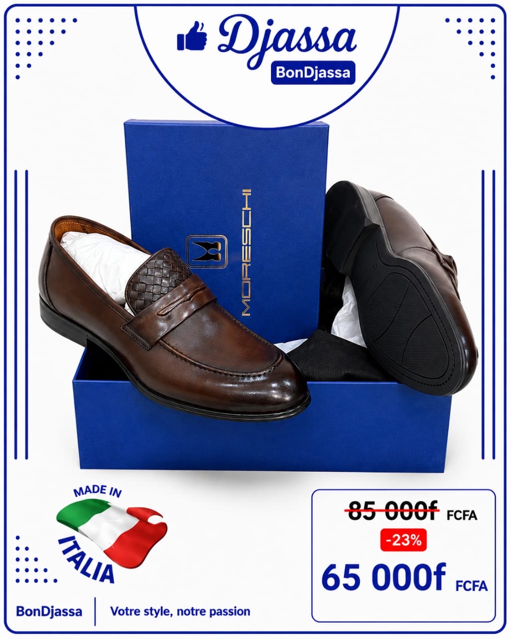 M0RESCHI matière en cuir