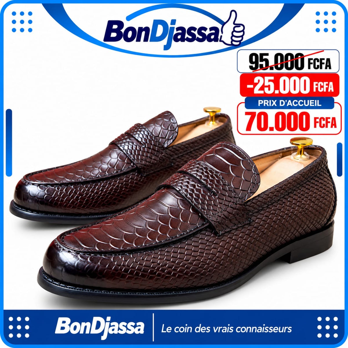 Mocassins matière en cuir