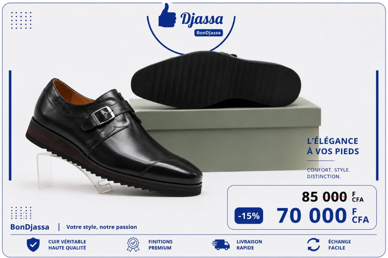 Mocassin matière en cuir semelle gomme