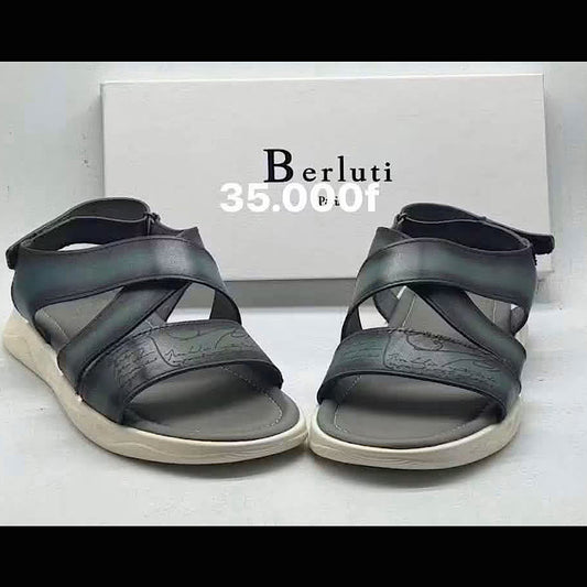 B£RLUTI matière cuir semelle gomme