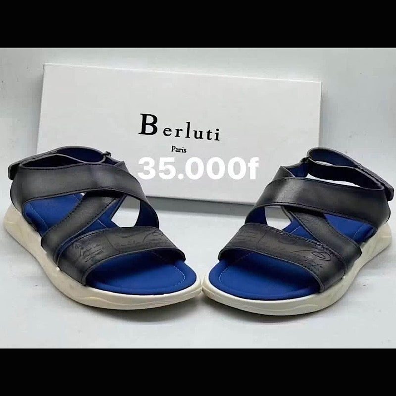 B£RLUTI matière cuir semelle gomme