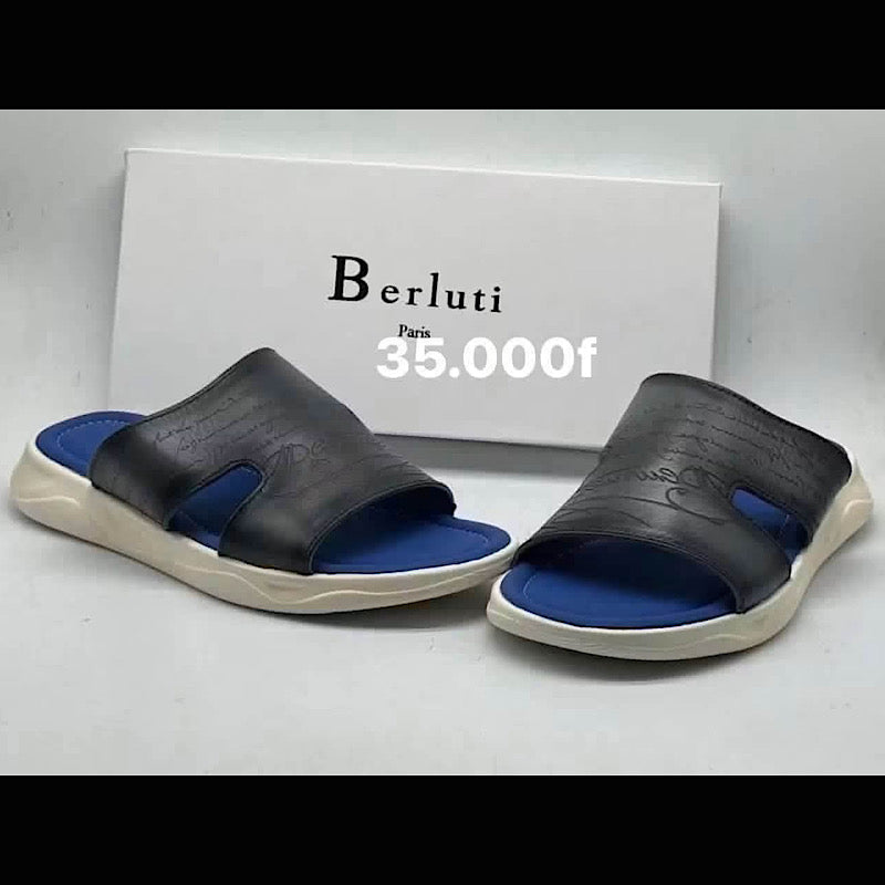 B£RLUTI matière cuir semelle gomme