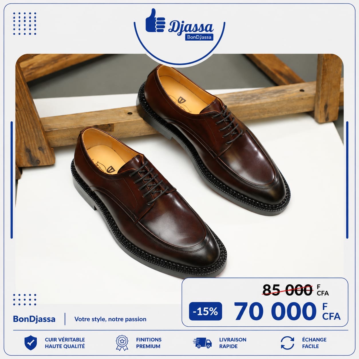 Soulier matière en cuir