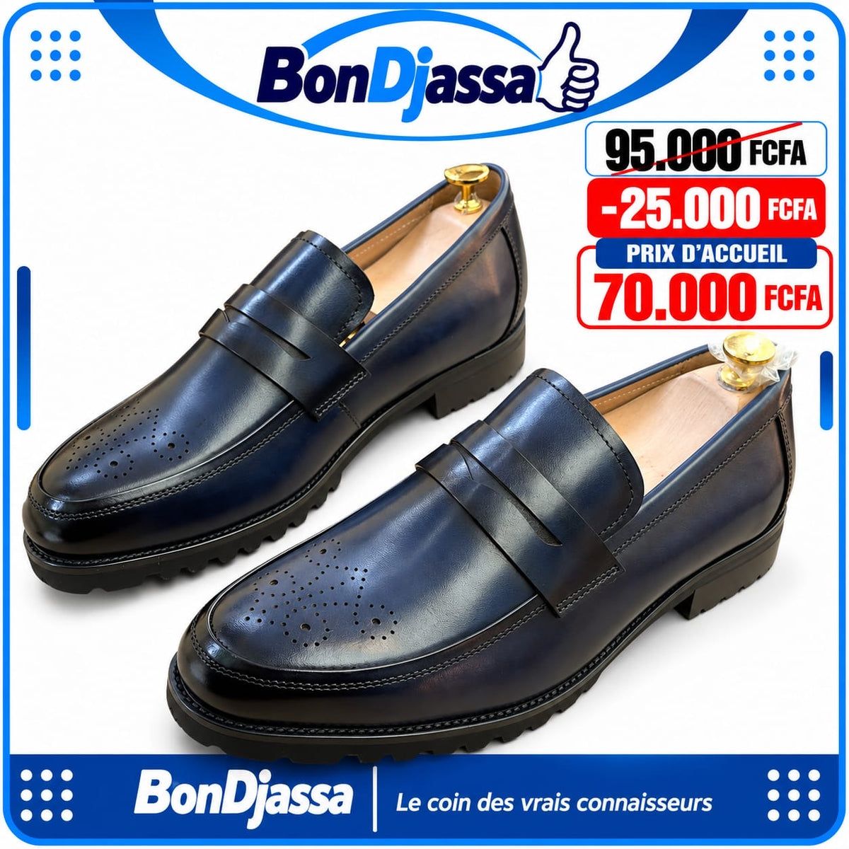 Mocassins matière en cuir