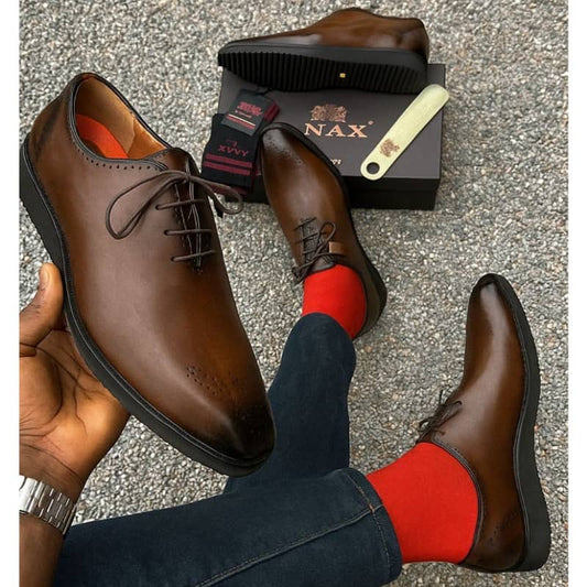 Soulier En Cuir A Lacets