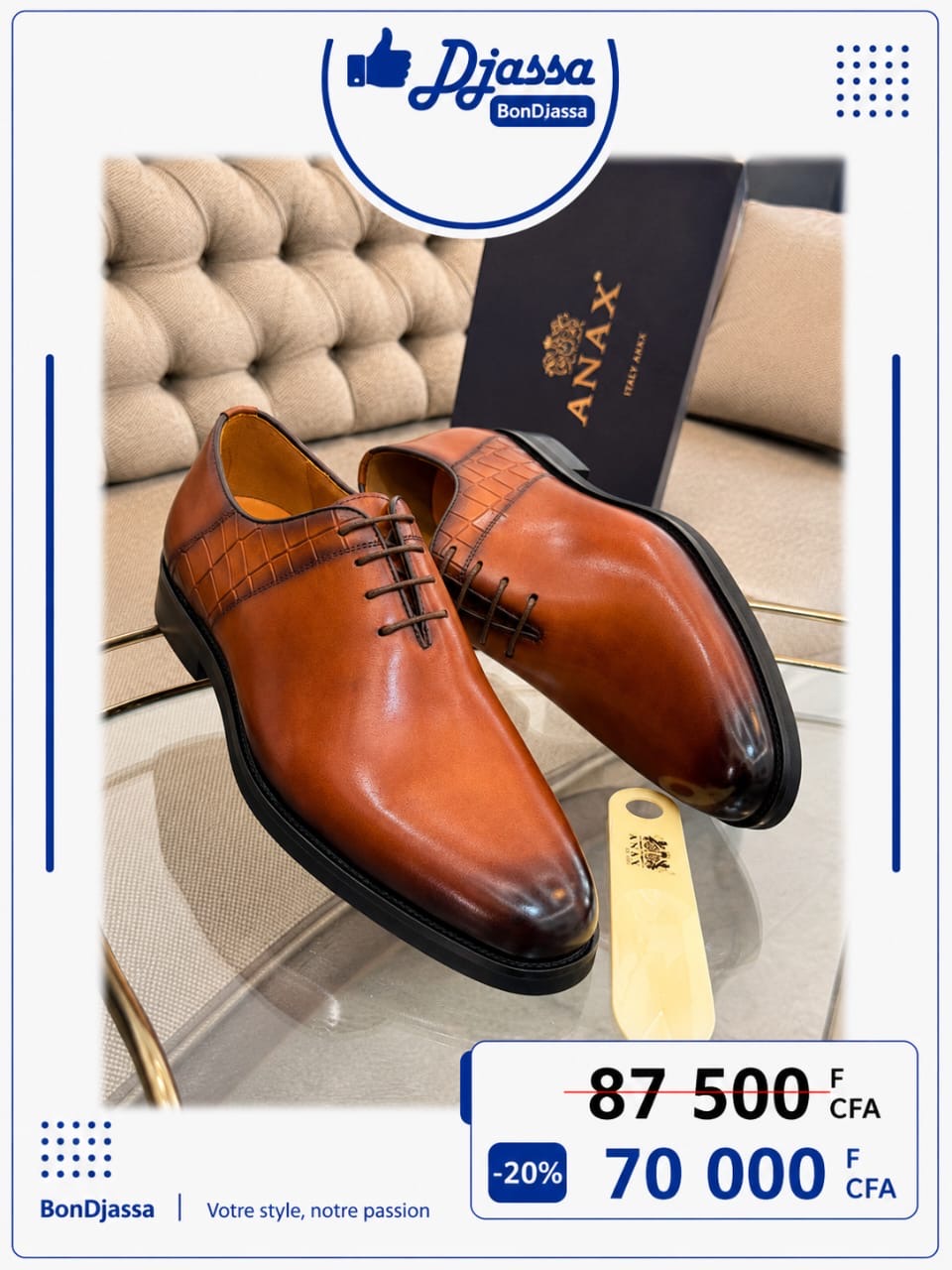 ANAX Lamarque italienne matière en cuir
