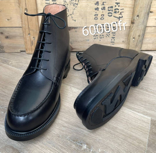 Soulier Botte En Cuir
