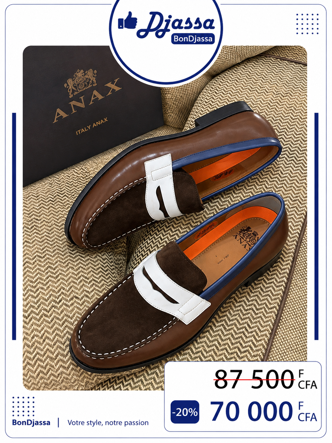 ANAX MOCASSINS LAMARQUE Italienne MATIÈRE DAIM