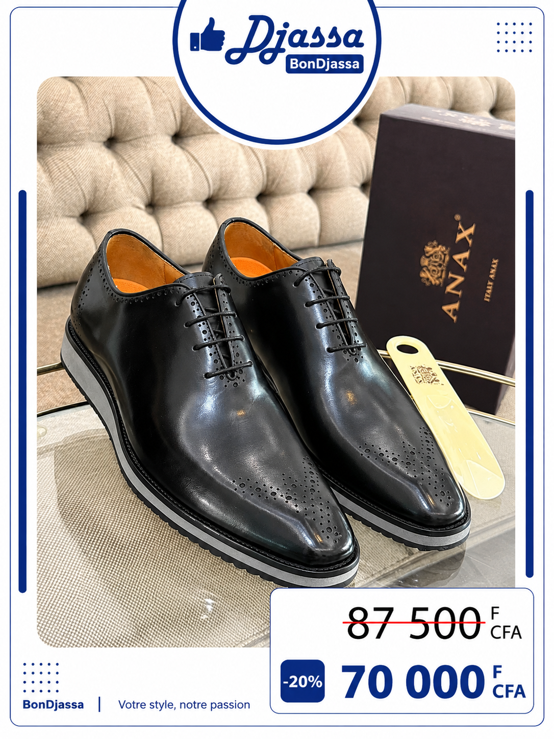 ANAX LAMARQUE Italienne MATIÈRE CUIR