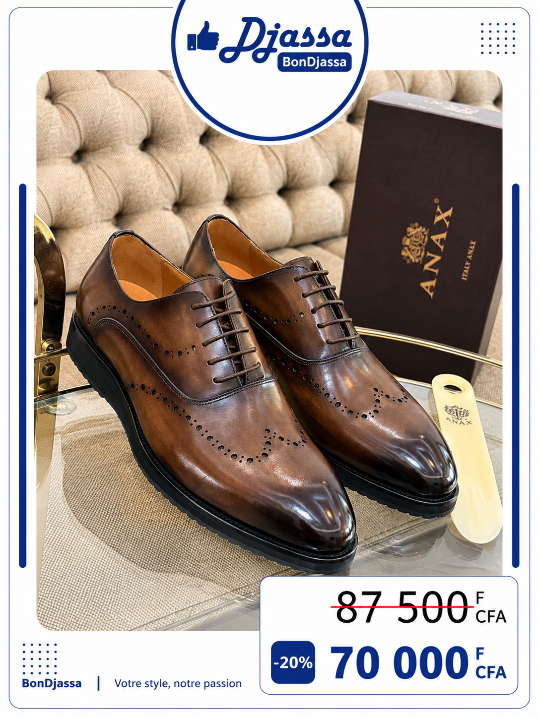 ANAX LAMARQUE Italienne MATIÈRE CUIR
