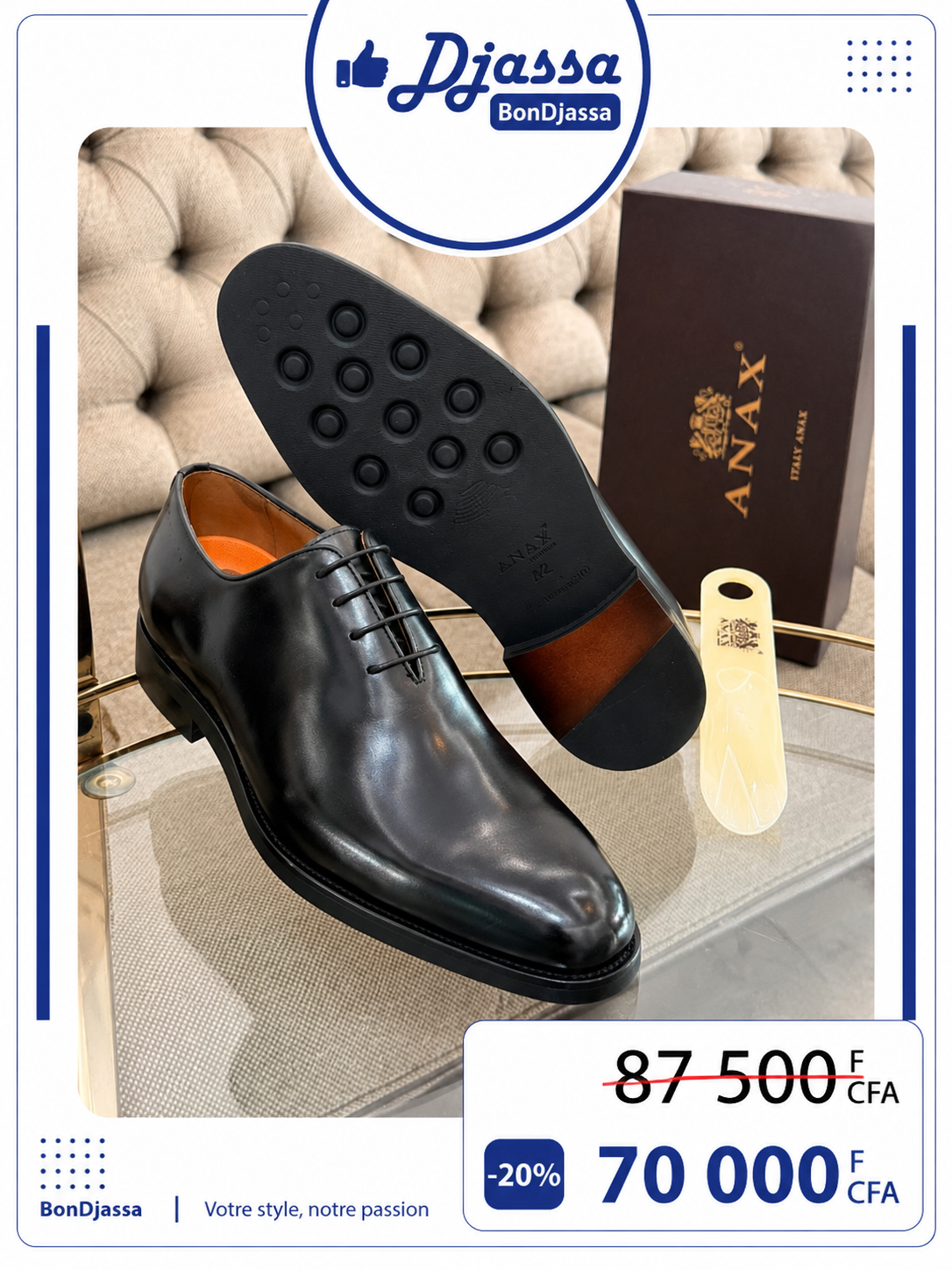ANAX LAMARQUE Italienne MATIÈRE CUIR