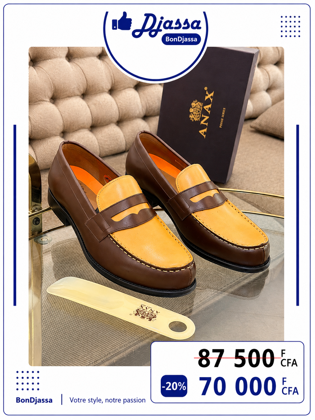 ANAX MOCASSINS LAMARQUE Italienne MATIÈRE CUIR
