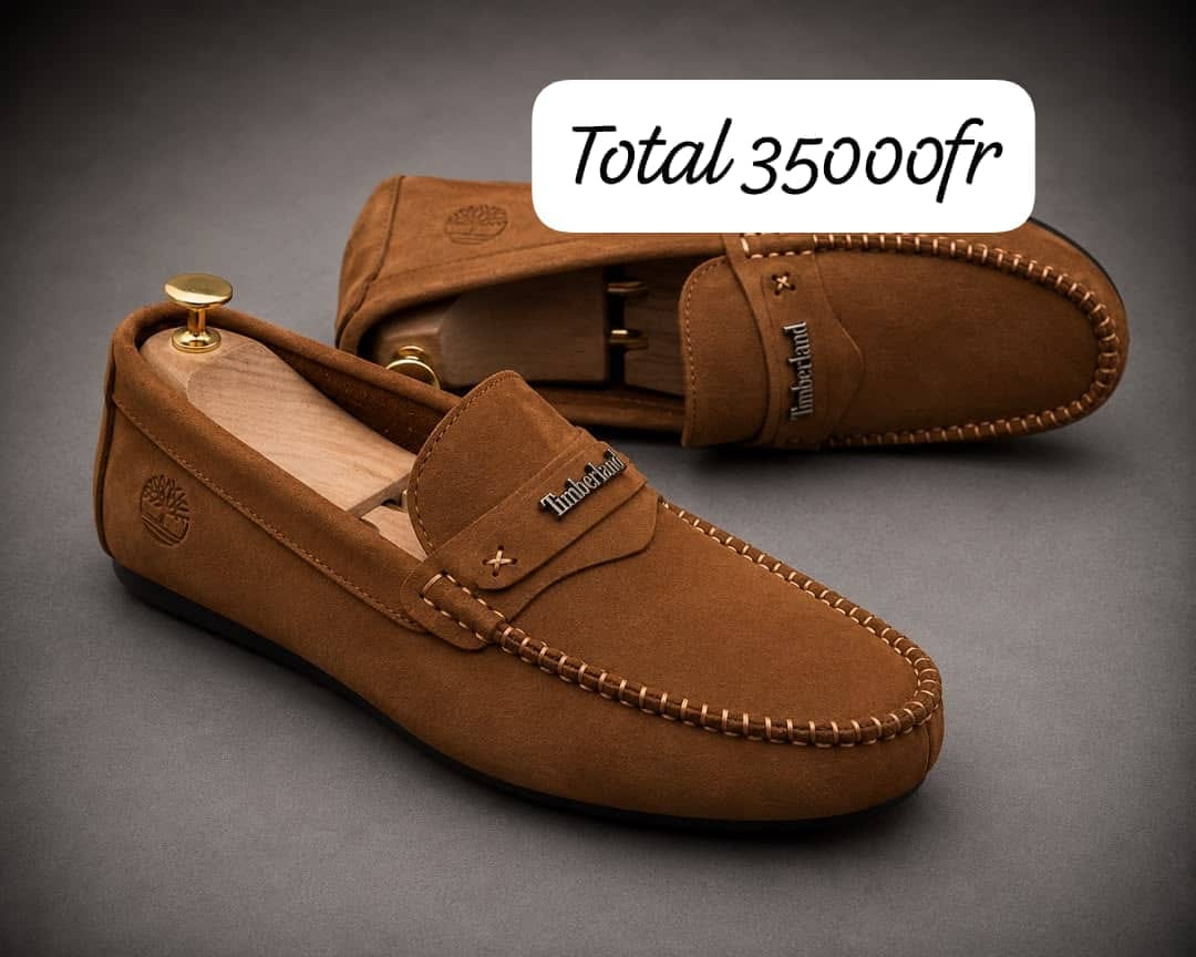 Mocassin daim marron cognac