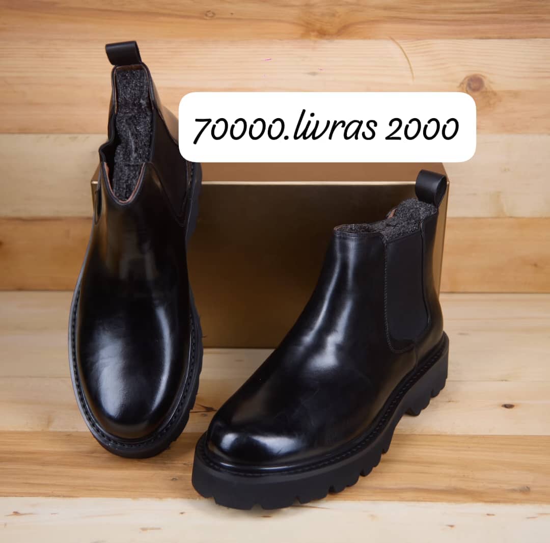 Soulier en cuir semelle gomme