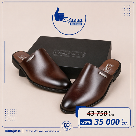 Babouche cuir raffinée